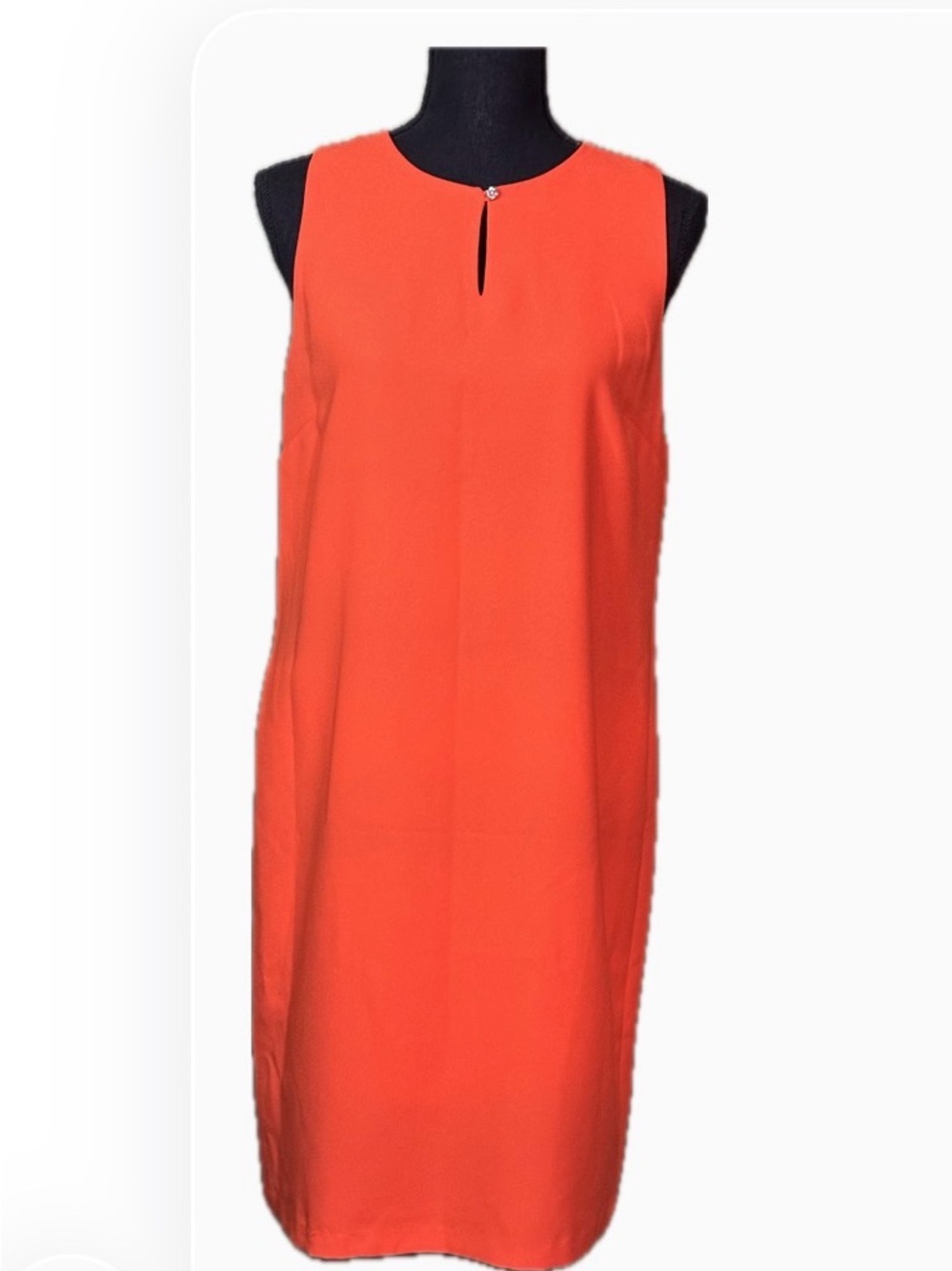 Lauren Ralph Lauren Sleeveless Mango Orange Shift Dress Size 10 Classic